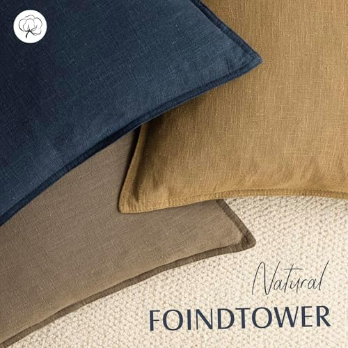 Foindtower Decorative Linen Lumbar Throw Pillow Covers 12x20 Honey Mustard - Image 4