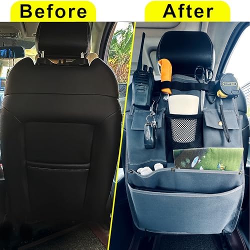 Car Seat Back Organizer with Multiple Pockets and Hooks - Image 6