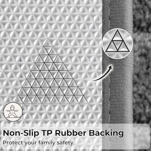 GRANNY SAYS Gray Bathroom Rug 59" x 20", Non-Slip Microfiber Bath Mat - Image 6