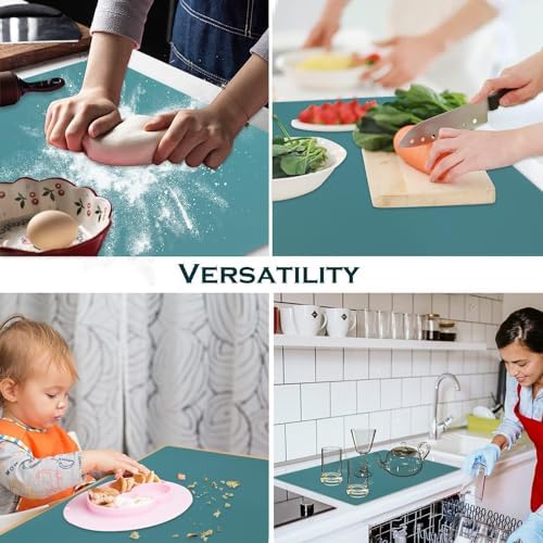 QPIX DIGITAL Extra Large Silicone Countertop Mat, Silicone Table Mat Kitchen - Image 2
