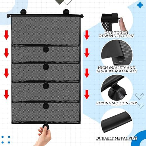 Blossound 2 Pack Car Window Sun Shades, 22 × 24 Inch - Image 2