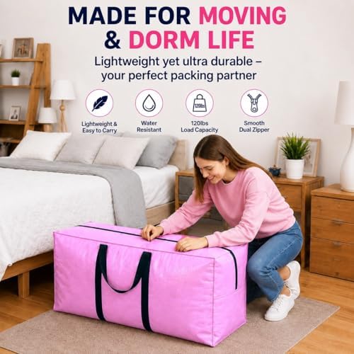 Extra Large Storage Bags, Jumbo Moving Tent Storage Bags, Foldable Big Black - Image 4