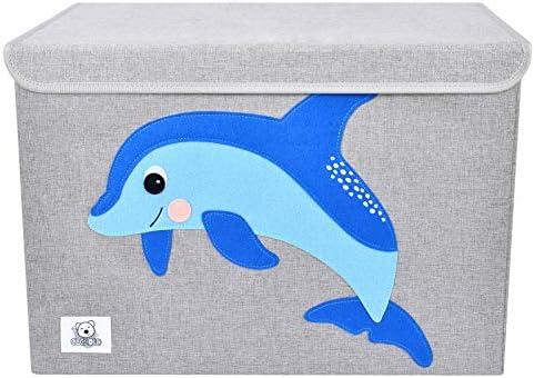 Large Toy Box Storage with Lid, Foldable Fabric Toy Chest Storage - Image 2