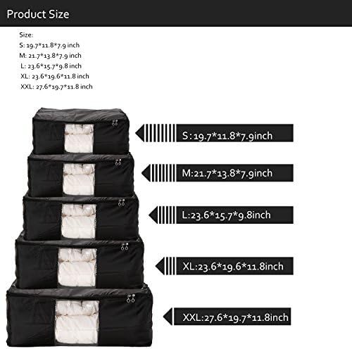 Comforter Storage Bags Pack of 2, Pillow Beddings/Blanket Clothes Organizer - Image 6