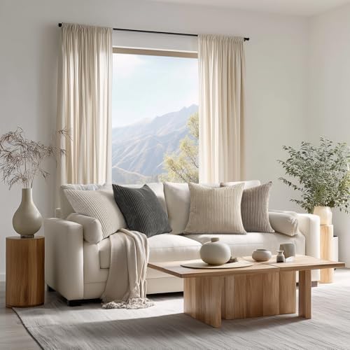 Topfinel 4 Packs Natural Decorative Throw Pillows Covers 20x20 Inch - Image 6