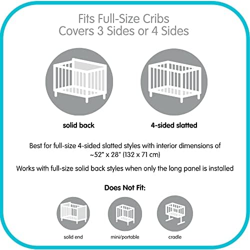 AirflowBaby Mesh Crib Liner for Full-Size Slatted Cribs, Lightweight 2mm Mesh - Image 4