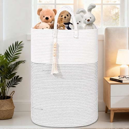 Woven Laundry Basket for Clothes, 100 L Large Rectangle Laundry Hampers - Image 3