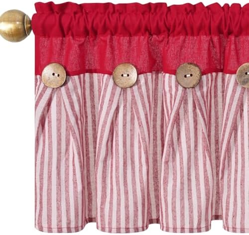 ASPMIZ Farmhouse Cotton Linen Valances - Image 4
