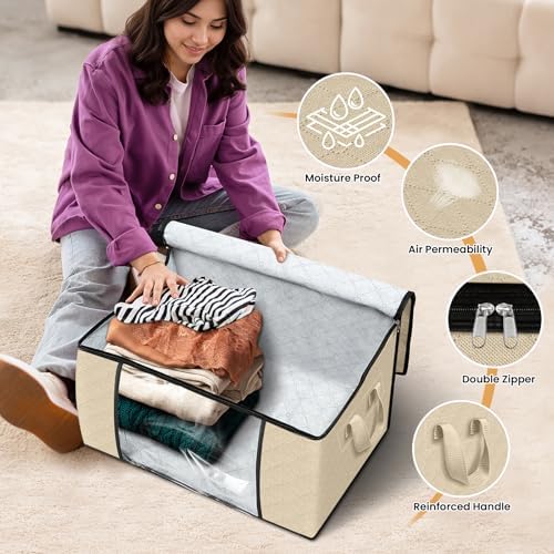 Fab totes 3 Pack Storage Bags for Clothes Blanket Storage Bins - Image 4
