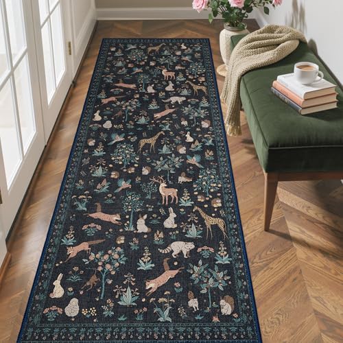 BESBLEE 2X7 Washable Kitchen Runner Rug, Animal Non Slip - Image 3