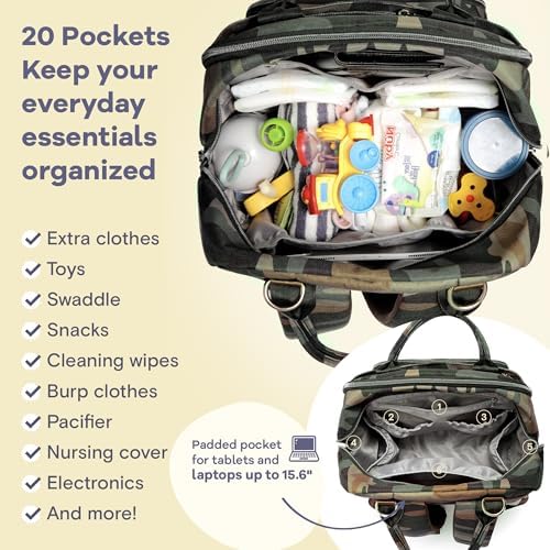 RUVALINO Diaper Bag Backpack, Large Capacity, Waterproof and Stylish - Image 4