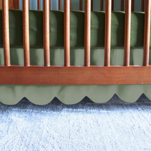 100% Microfiber Scalloped Mini Crib Skirt 24"x 38" by Unknown