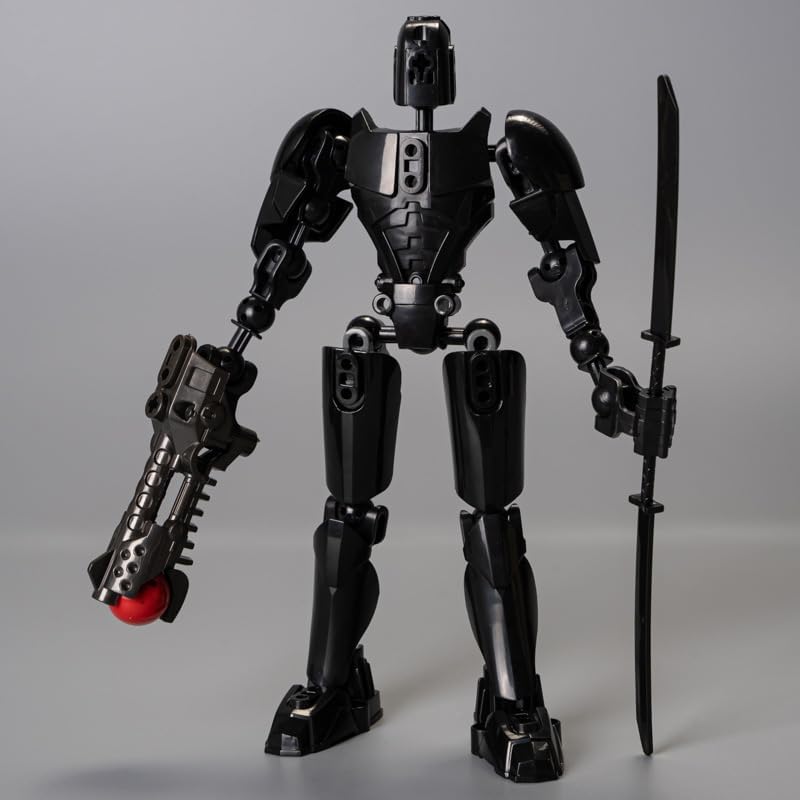 2pcs Random Color 3D Printed Mecha Robot 5.54-inch+Mecha Dog Multi-Jointed Action Figures, Full Body Mechanical Movable Toy, Multiple Accessories, Desk Decoration,New Year Gift