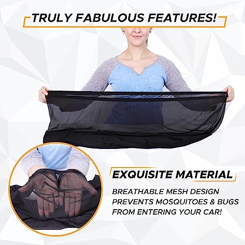 EcoNour Rear Window Shade for Jeep Wrangler Car Window Mesh Screen - Image 7