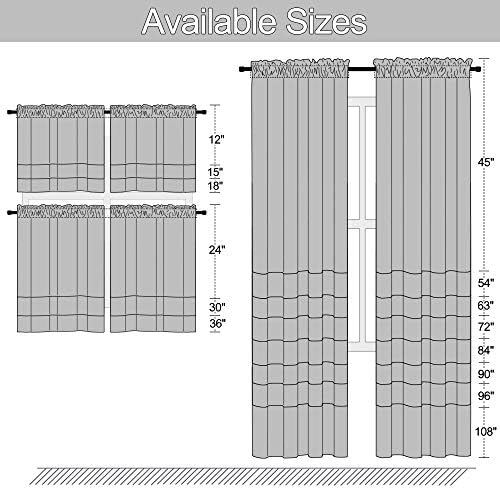 DONREN 12 Inch Length Blackout Window Valances - Image 7