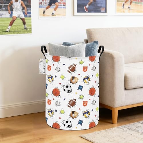 Sports Ball Storage Bin Foldable Nursery Basket - Image 4