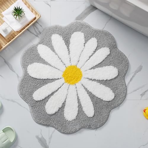 Cute Bath Mat, Water Absorption Non Slip Mat, Soft Machine Wash Rug Mat by Carmoion