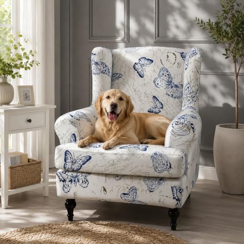 NILUOH Wingback Chair Covers 2-Piece, Armchair Slipcovers - Image 2