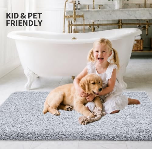 ILANGO Bathroom Rugs 32" × 20", Extra Soft Absorbent Microfiber Bath Rugs - Image 2