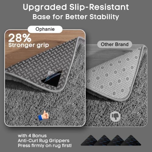 Ophanie Small Rug Washable Non Slip Throw Bedside Area Rugs, Fluffy Soft Mini - Image 4