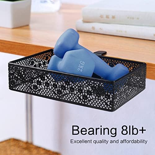 Under Desk Drawer, Clamp on Desk Organizer Under Table Hanging Desk Storage - Image 4