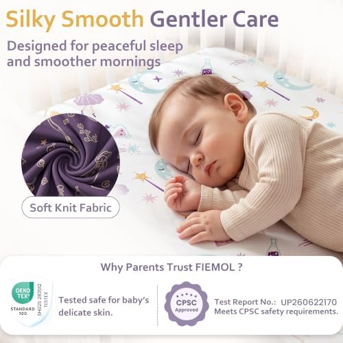 Baby Bedside Bassinet Sheets Fitted, 33”x20” Compatible - Image 5