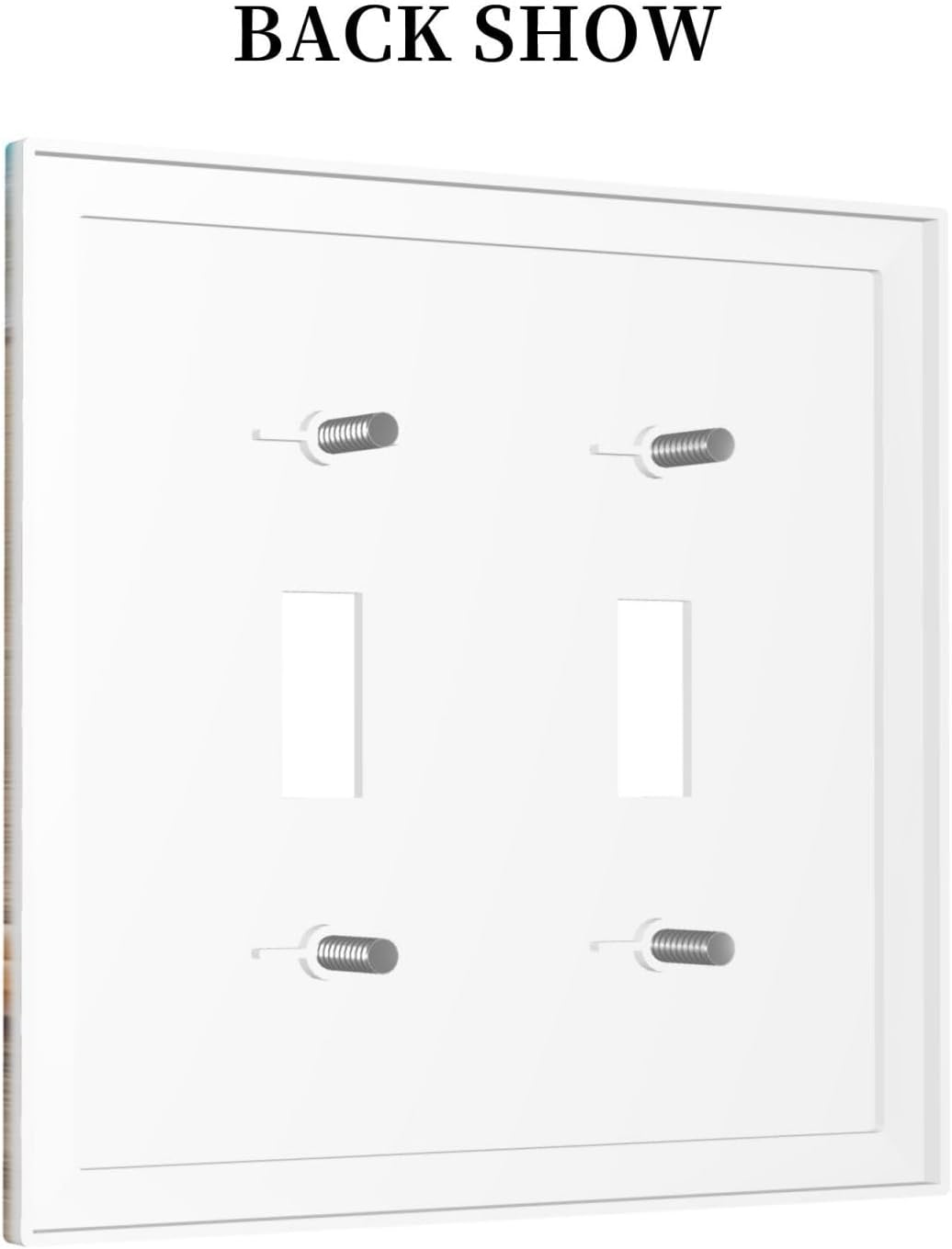 Decorative Switch Covers Plate Beachy Sea Ocean Seashell Starfish 2 Gang Wall Plate Unique Double Toggle Light Switch Plate Wall Cover Plate Faceplate for Bathroom Bedroom Home Decor