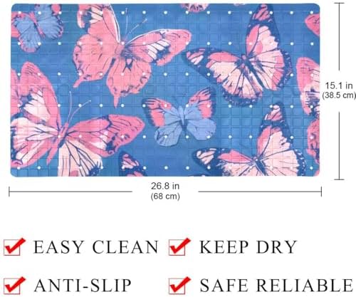 Shower Mat Bathtub Mat, 26.8x15.1 inch, Non-Slip Bath Mat - Image 4