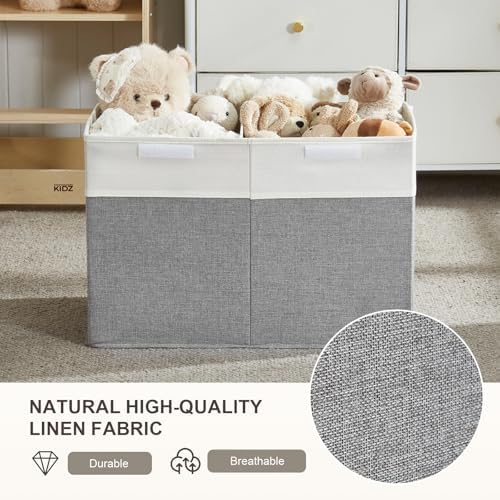 Large Toy Storage Box with Lid, Collapsible Toys Storage Organizer Bins with - Image 4