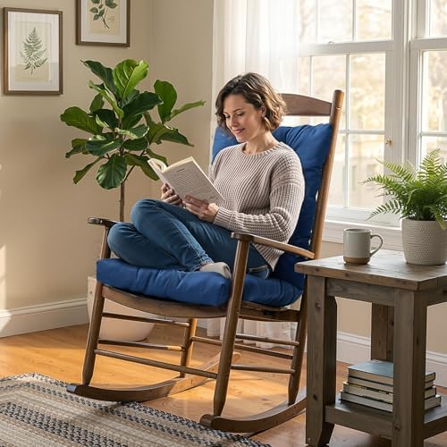 Indoor Outdoor Khaki Rocking Chair Cushions - Image 4