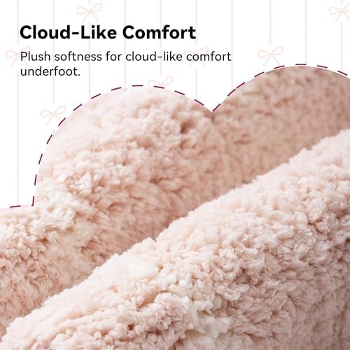 GRANNY SAYS Pink Bathroom Rug, Cute Scalloped Bath Mat - Image 2