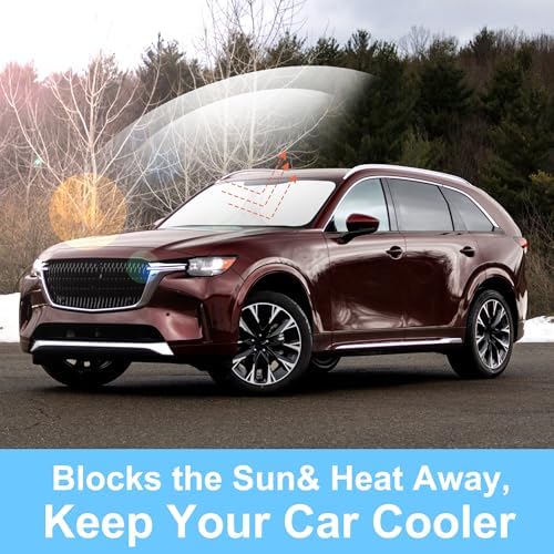TINGLU Sun Shade for Mazda CX-9 CX9 2016-2025 2026 Accessories Windshield Sun - Image 5