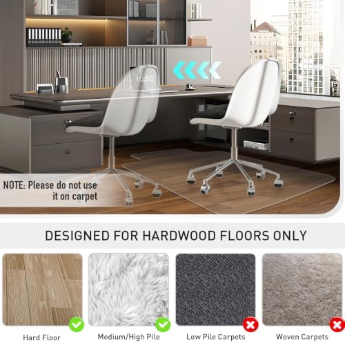 PHOUZIN Clear Chair mat for Hardwood Floor - Image 5
