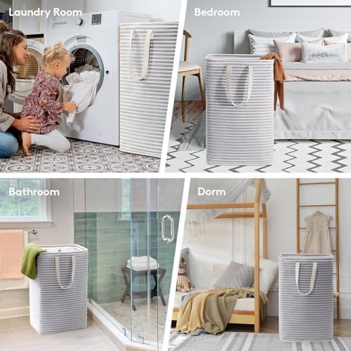 Lifewit 80L Large Laundry Baskets, 1 Pack, Reinforced Handles - Image 6
