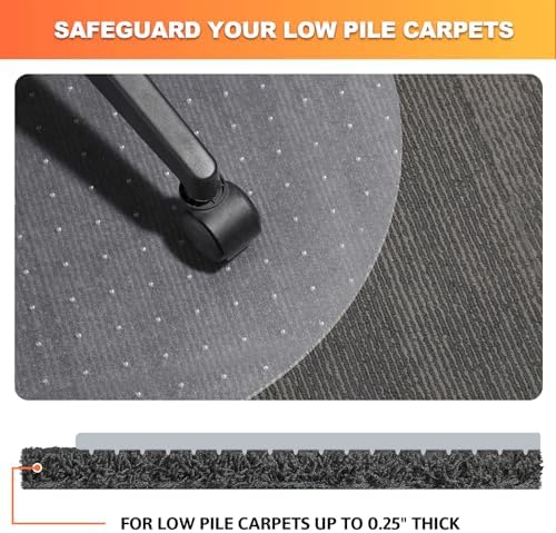 Chair Mat for Carpet- Low Pile Carpet Protector for Office Gaming Computer Desk - Image 4