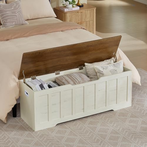 VANKILEY 51.2" Storage Chest Extra Large, Wooden Storage Bench - Image 5