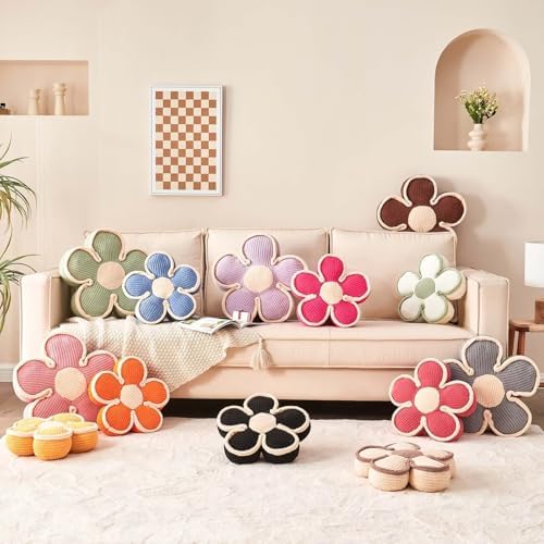 Kcvvcr Soft Flower Shaped Floor Cushion, Plush Decorative Throw Pillow - Image 6