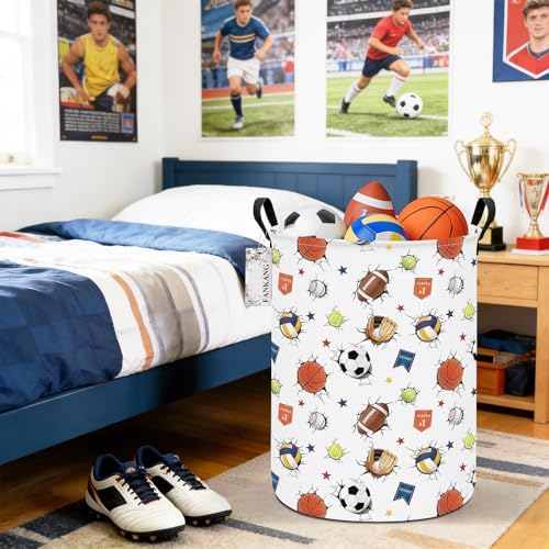 Sports Ball Storage Bin Foldable Nursery Basket - Image 6