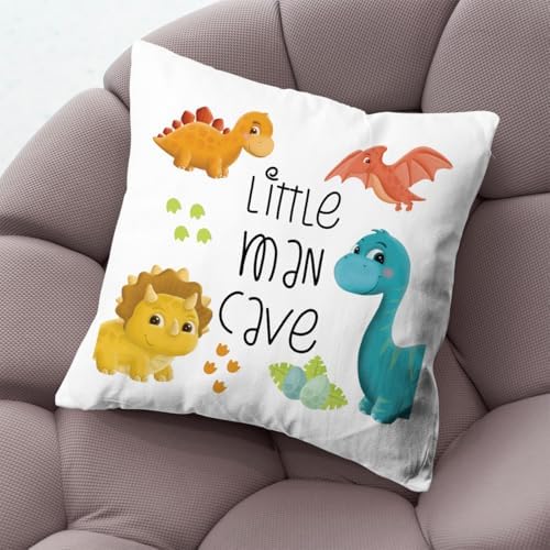 Dinosaur Throw Pillow Covers, Dinosaur Lover Gift, Little man cave in Dinosaur - Image 5