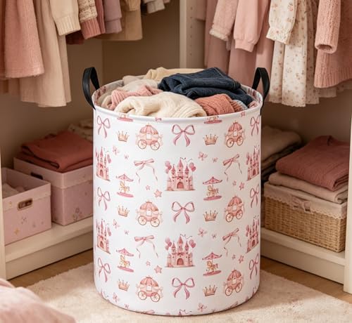 Essme Kids Laundry Basket, Castle Hamper Waterproof Storage Bin - Image 3