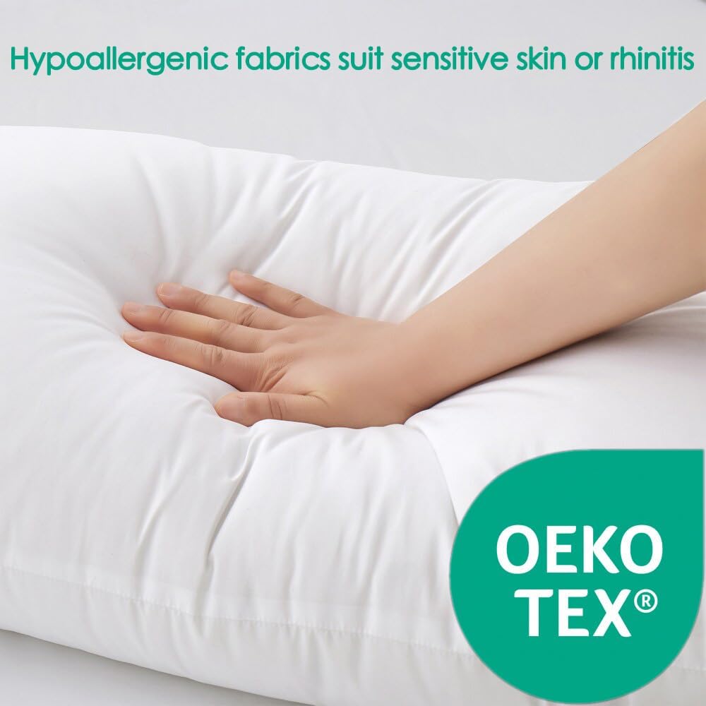 Hotel Collection Thick Bed Pillows King Size Set of 2 Soft Plush Fluffy Side Sleeper Pillow for Adults Back Sleeping High Loft Medium Firmness White 20x36 inches