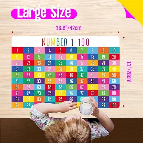 6 Pack Placemats for Kids, Non-Slip Washable, Reusable Alphabet, Color & - Image 3