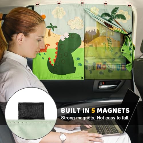 Car Window Shades with Cute Patterns, Auto Sunshades Sunglare/UV Blocker - Image 2