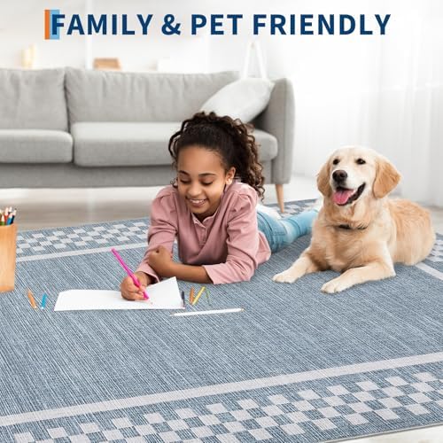 GarveeHome Small Washable Area Rug 2x3 Modern Checkered Entry Bedroom Rug - Image 3