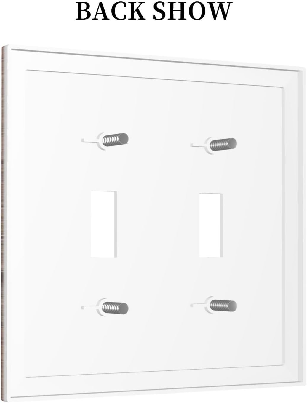 Decorative Switch Covers Plate Retro Wood Plank Vintaga Wooden Board 2 Gang Wall Plate Unique Double Toggle Light Switch Plate Wall Cover Plate Faceplate for Bedroom Home Decor