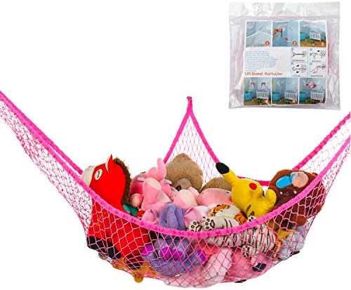 Toy Hammock, Stuffed Animals Hammock, Jumbo Toy Storage Net 83" Wall Sling by KOHUIJOO