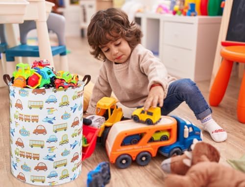 Kids Laundry Basket Kids Hamper Car Toy Storage Bin - Image 4