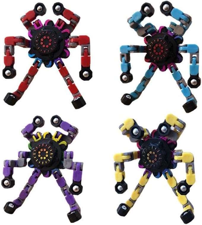 2024 New Fidget Toy Spinners Sensory Robot Toy (Blue), Small