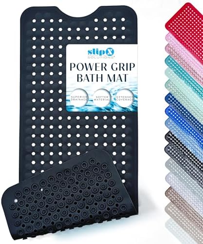 SlipX Solutions 39"x16" Power Grip Non Slip Bathtub Shower Mat by SlipXSolutions