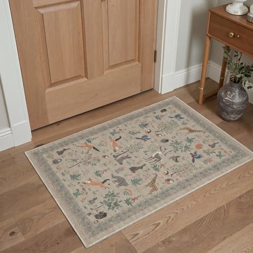 BESBLEE 2X5 Washable Kitchen Runner Rug, Animal Non Slip - Image 3
